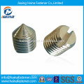 DIN553, parafusos de fixação ranhurados de aço carbono ISO7434 com ponto de cone